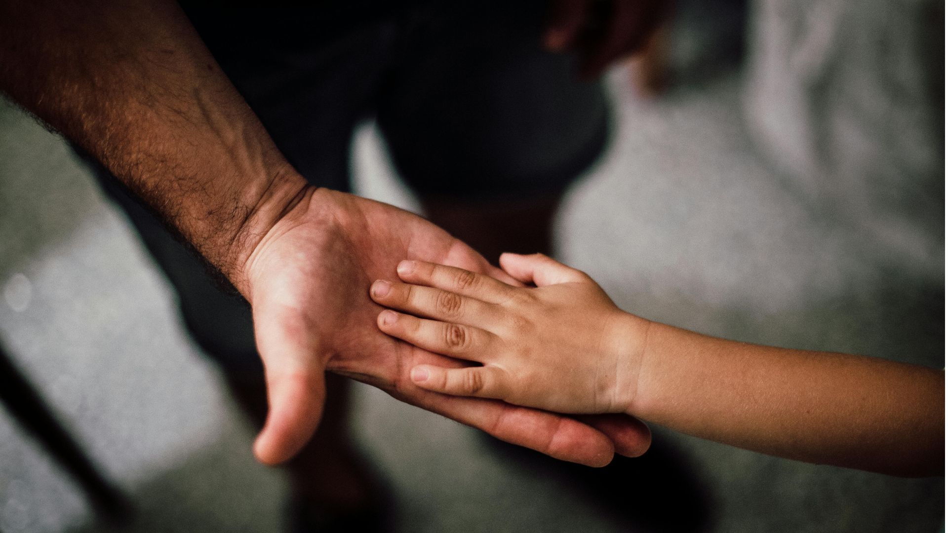 pai e filho dando as m&atilde;os