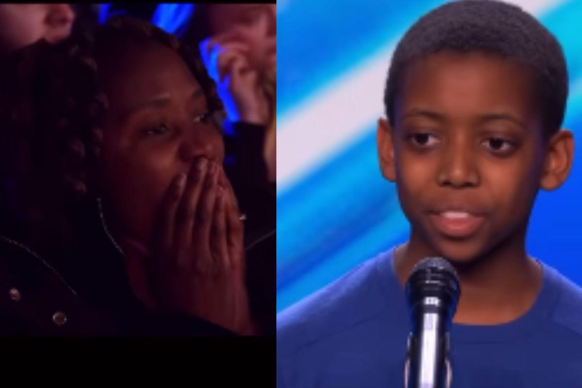 Reação da mãe de Malakai durante a apresentação