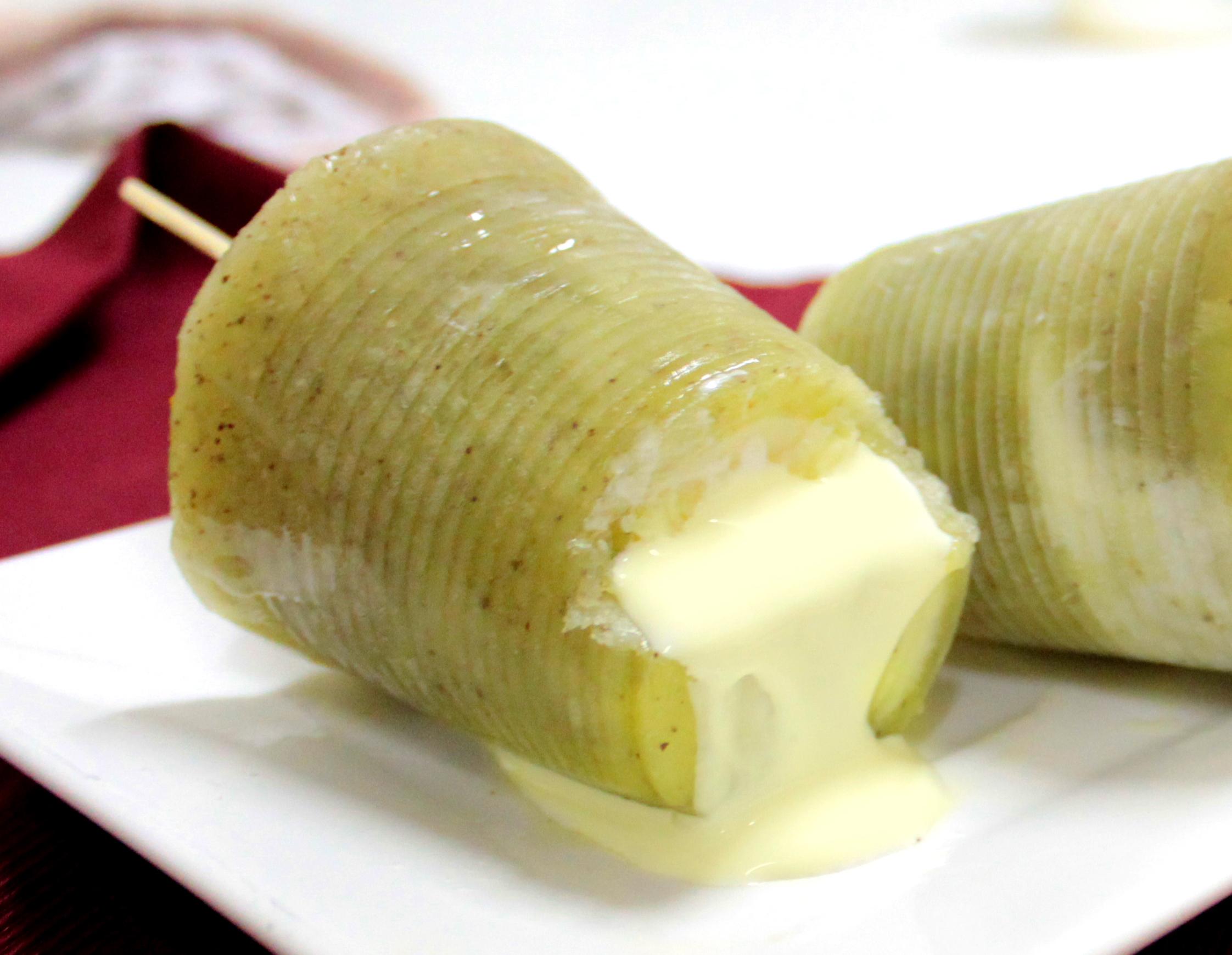 kiwi com leite condensado