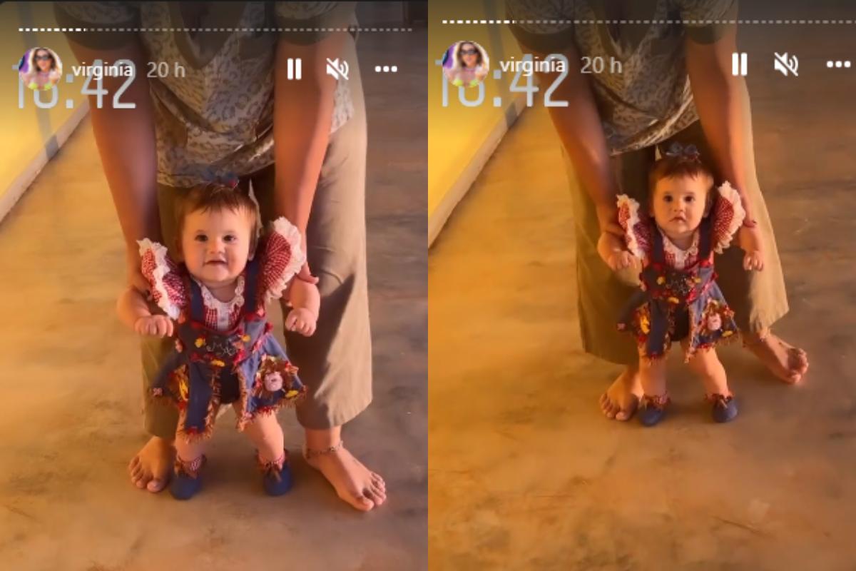 Maria Alice dando os primeiros passos