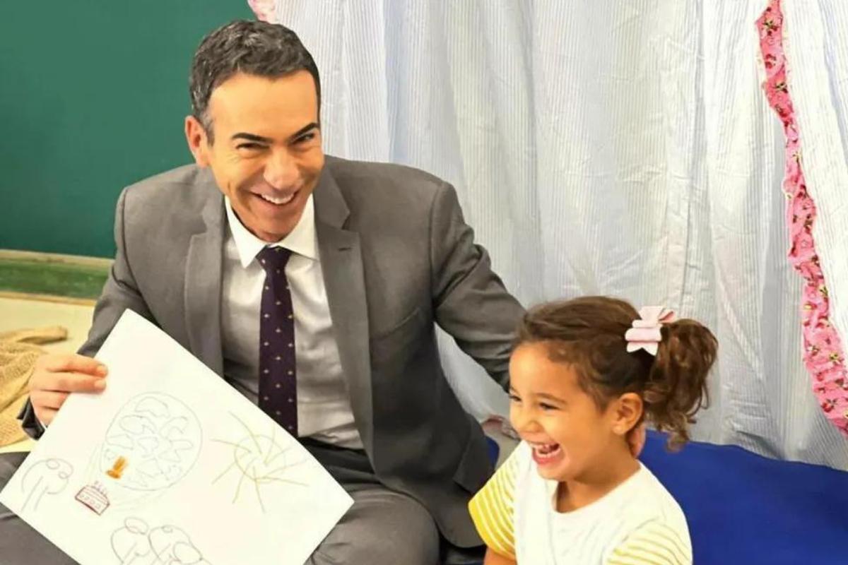 Cesar Tralli e filha Manuella