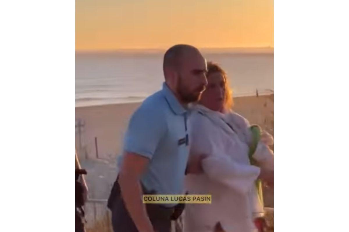 A mulher foi detida pelos policiais após Bruno Gagliasso acionar as autoridades