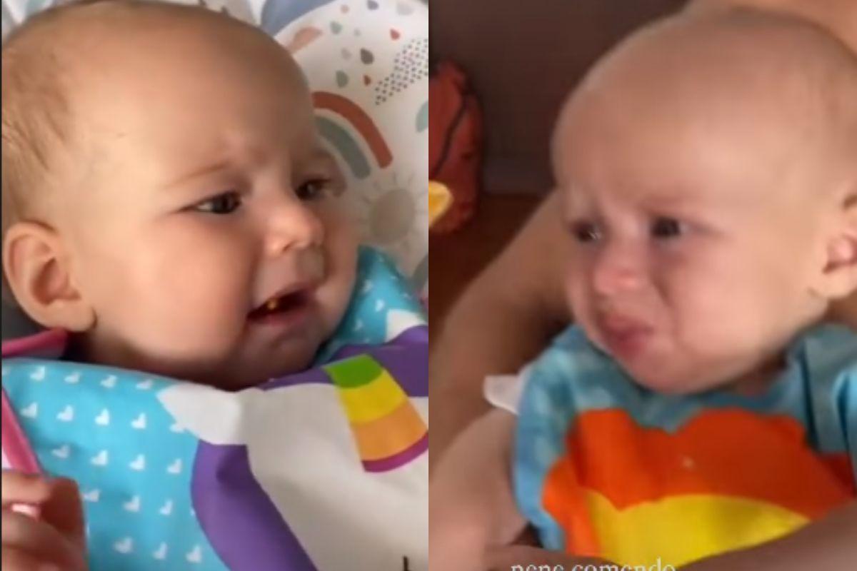 Filhos de Isa Scherer fazem caretas ao provarem comida