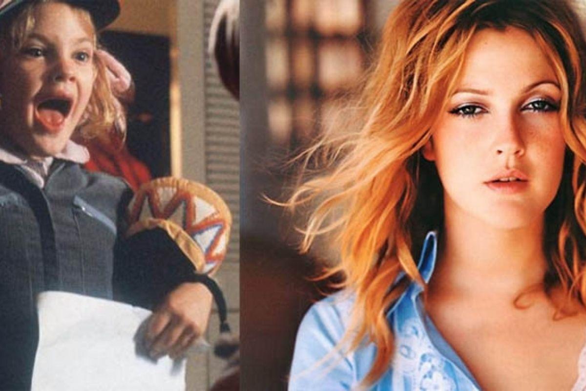 Drew Barrymore ainda na infância no filme E.T