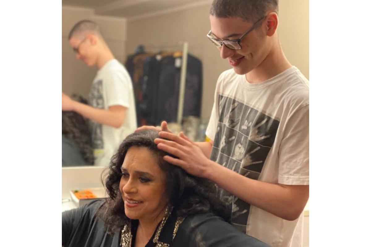 Gal Costa com o filho Gabriel