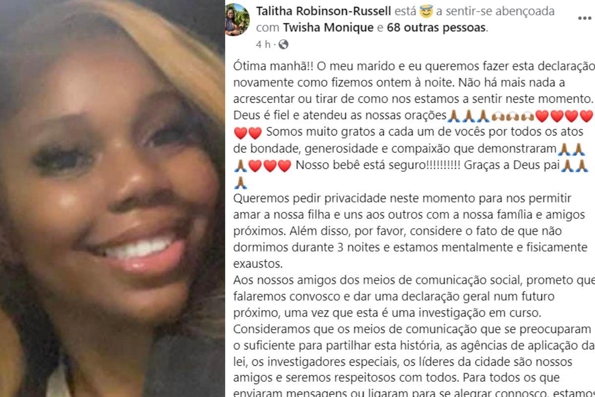 A mãe da jovem agradeceu o empenho e apoio nas buscas pela filha