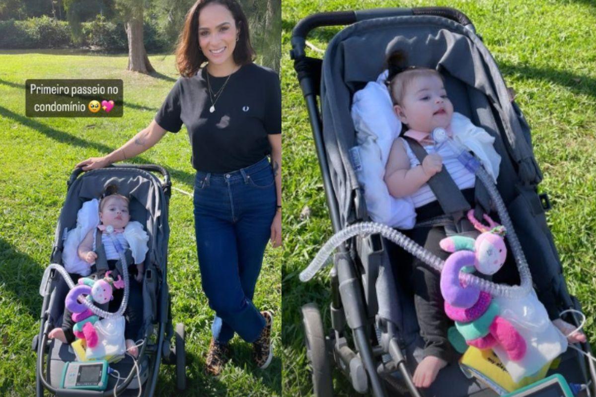 Leticia Cazarré com a a filha
