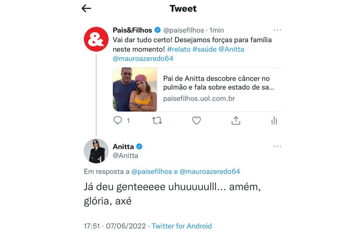 A cantora acredita na melhora e nos respindeu da melhor forma