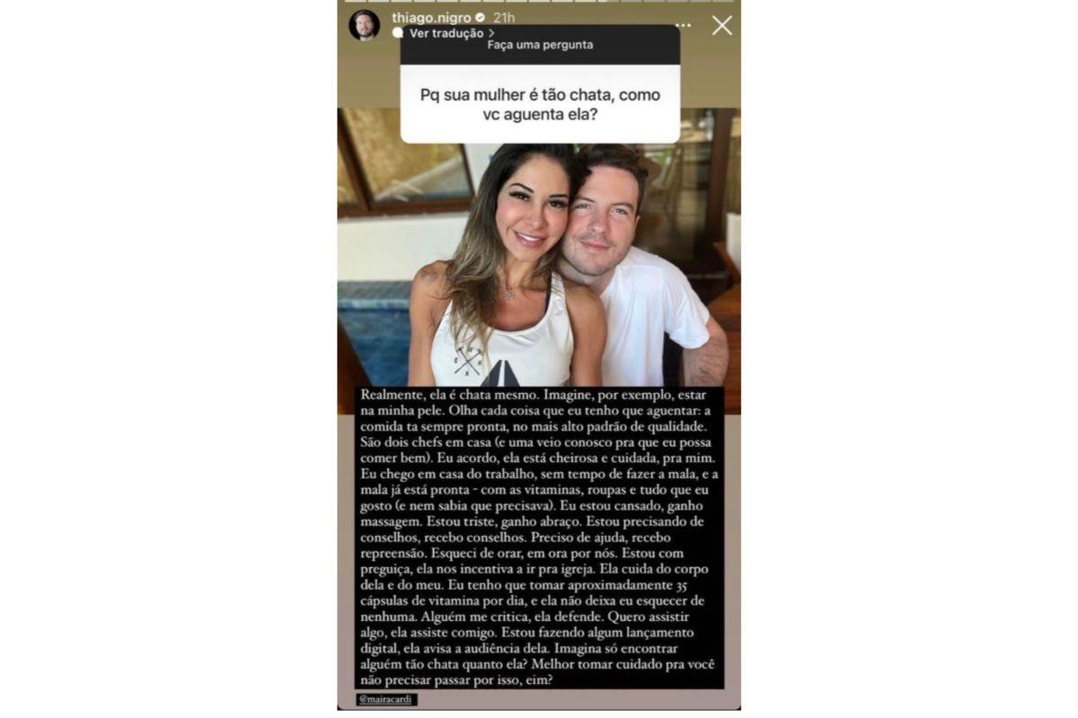 Maíra Cardi e Thiago Nigro