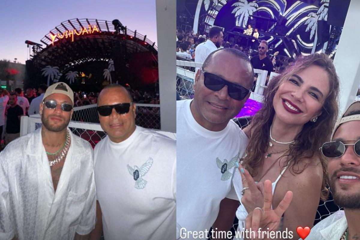 Neymar e pai em balada em Ibiza