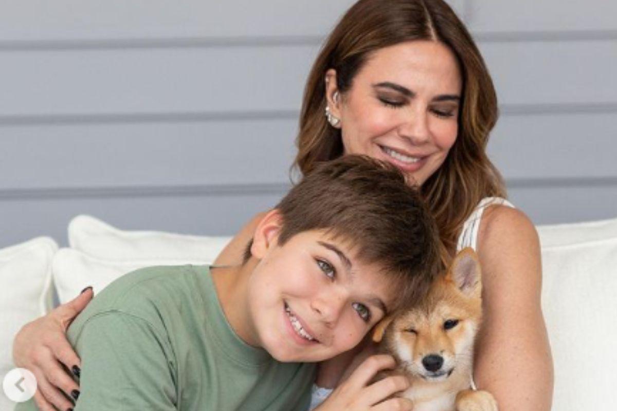 Luciana Gimenez com o filho mais novo