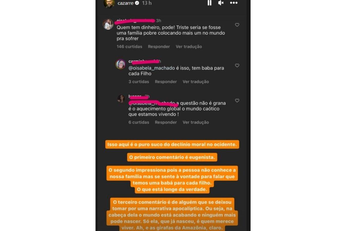 Juliano Cazarré rebate criticas de internautas