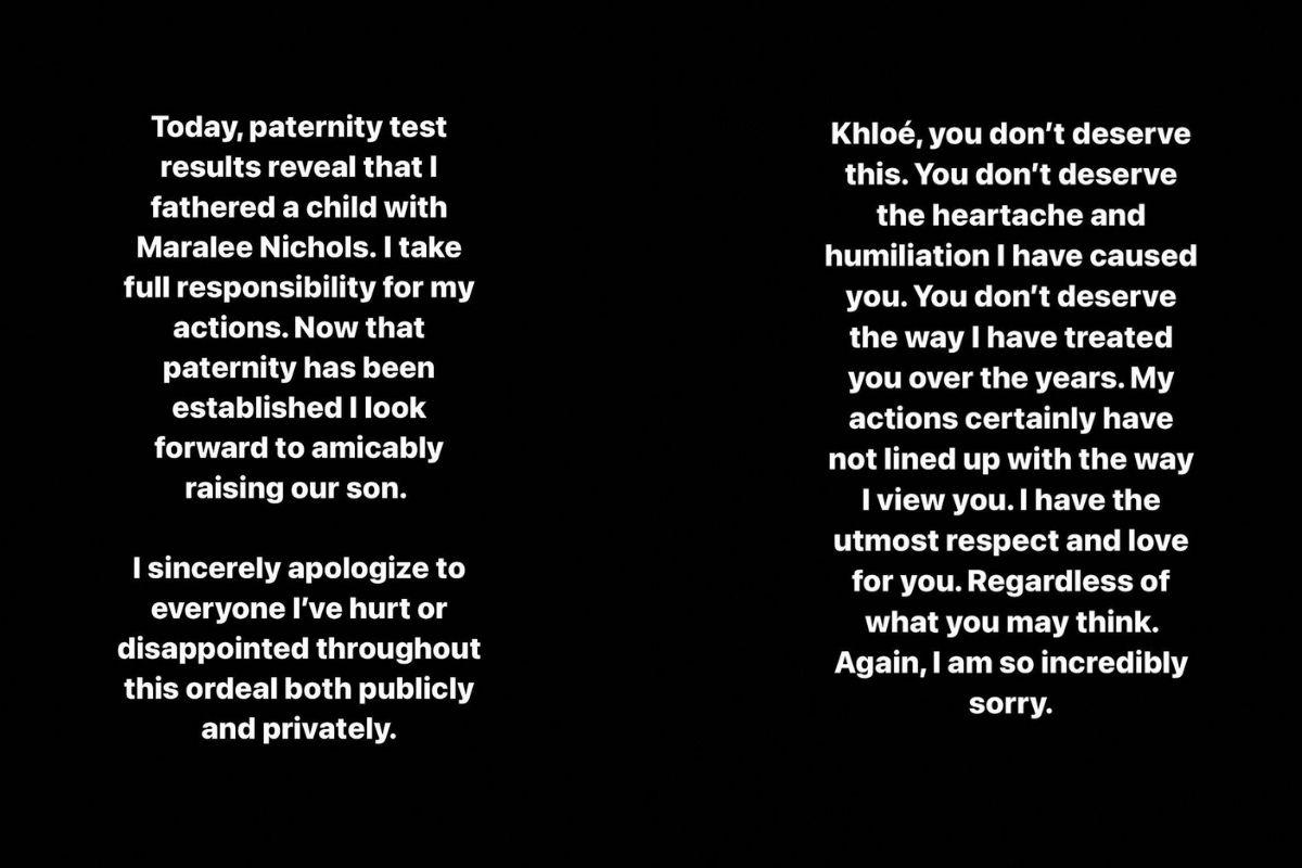 Stories publicado por Tristan em seu Instagram