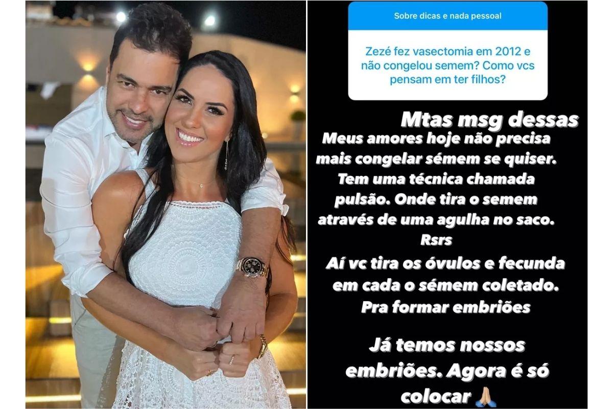 Graciele Lacerda e Zezé di Camargo pretendem ter filhos em breve (Foto: Reprodução / Instagram)