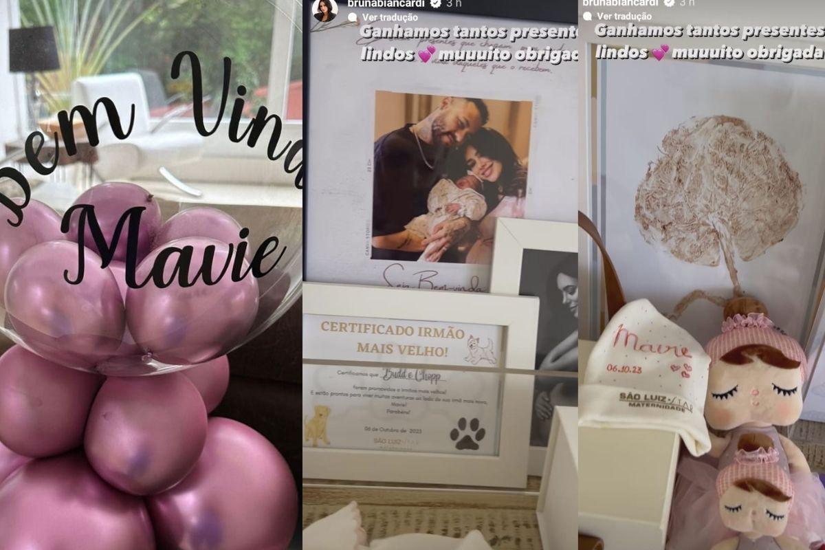 Mavie ganhou presentes