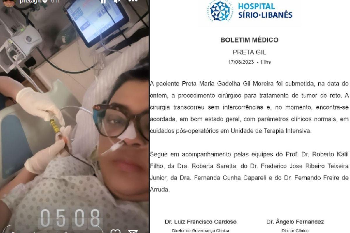 Preta Gil pós cirurgia