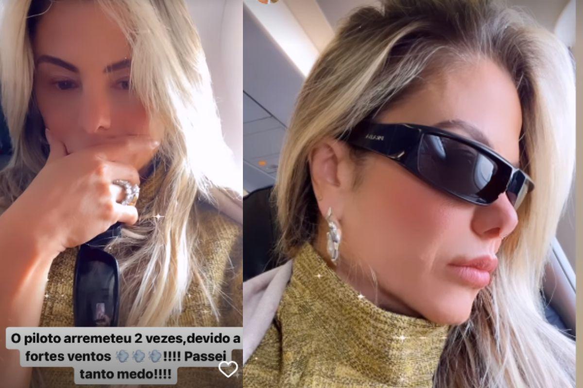 Poliana Rocha passa por sufoco em viagem de avião