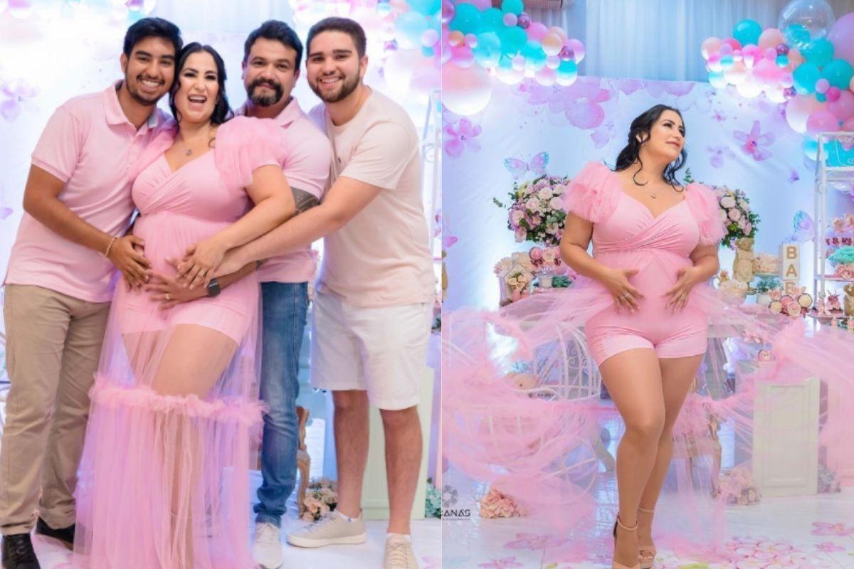 Fabíola Gadelha mostra chá de bebê da filha