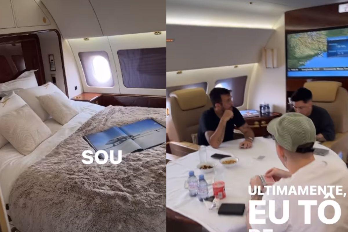 Neymar mostra jatinho particular