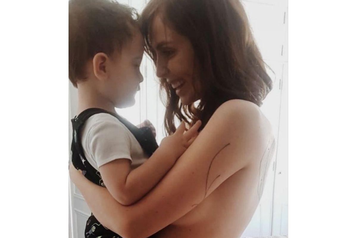 Titi Muller em momento com o filho