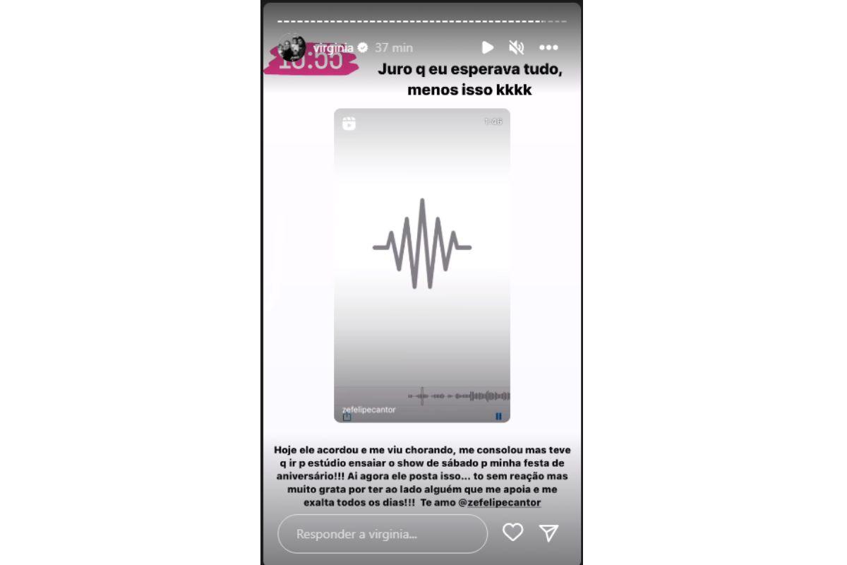 Virginia agradece apoio de Zé Felipe