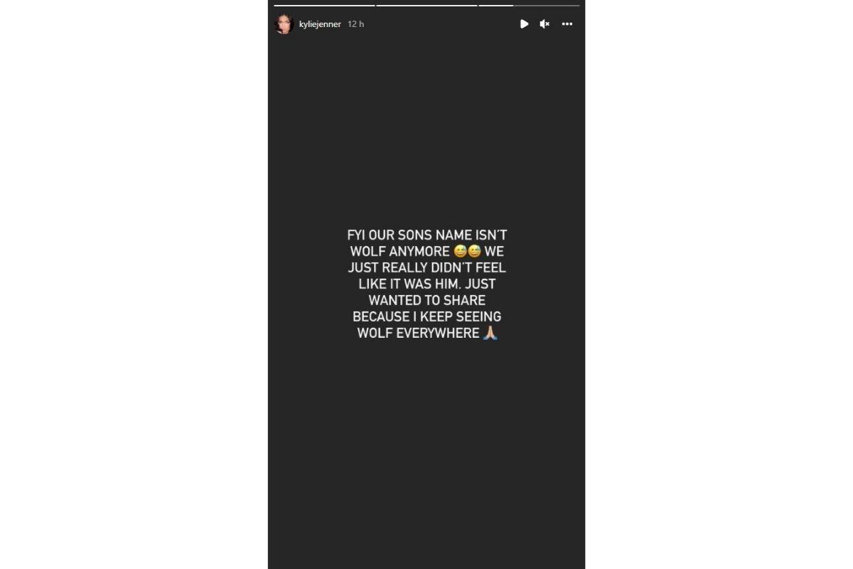 Kylie Jenner mudou o nome do filho com Travis Scott