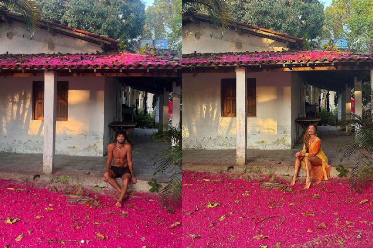 Grazi no mesmo local que o namorado