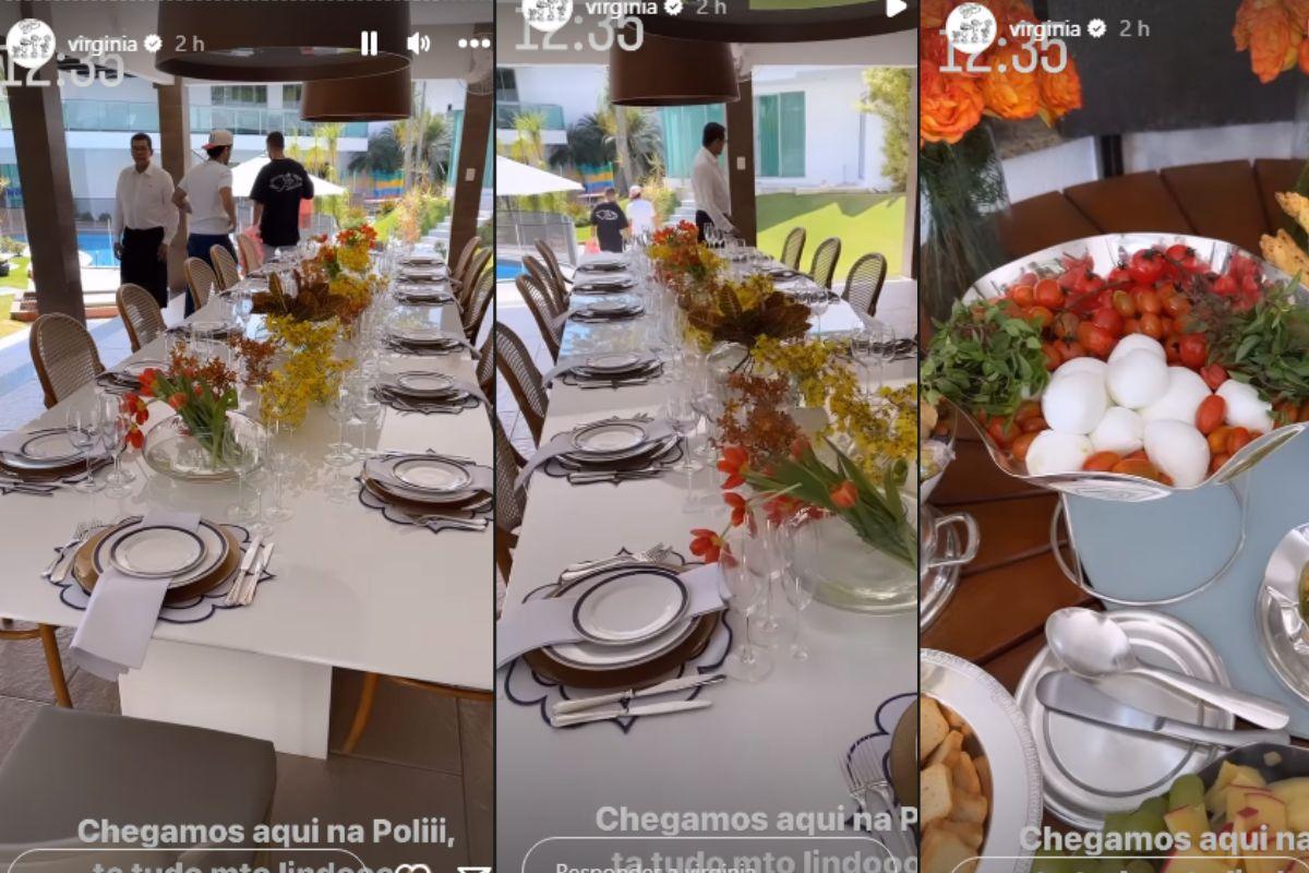 Virginia mostrou detalhes do almoço leiloado no Instituto Neymar Junior 