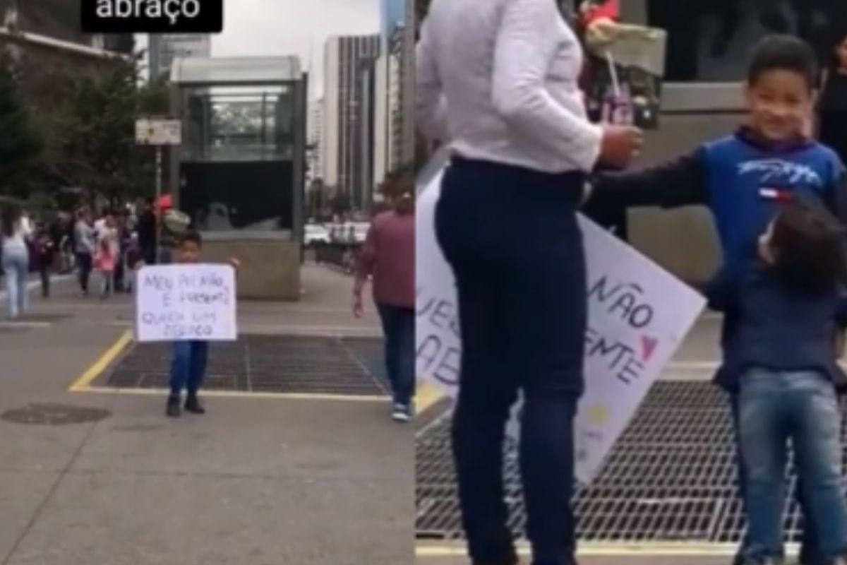 Crian&ccedil;a sozinha Avenida Paulista 