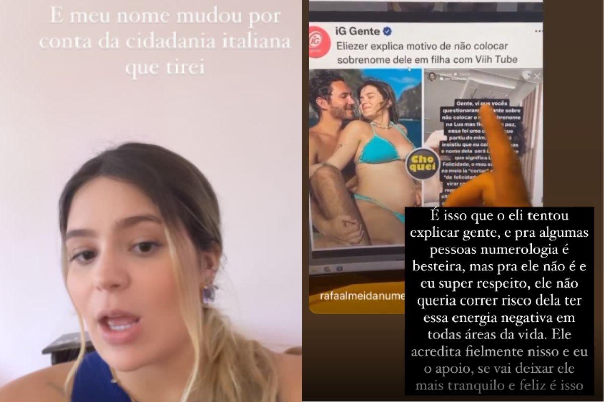 Viih Tube conta sobre detalhes do sobrenome de Lua