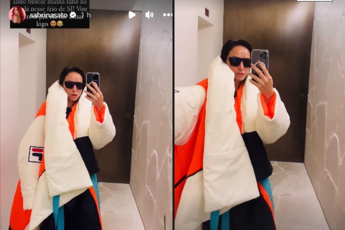 Sabrina escolhe look diferente para ir buscar Zoe