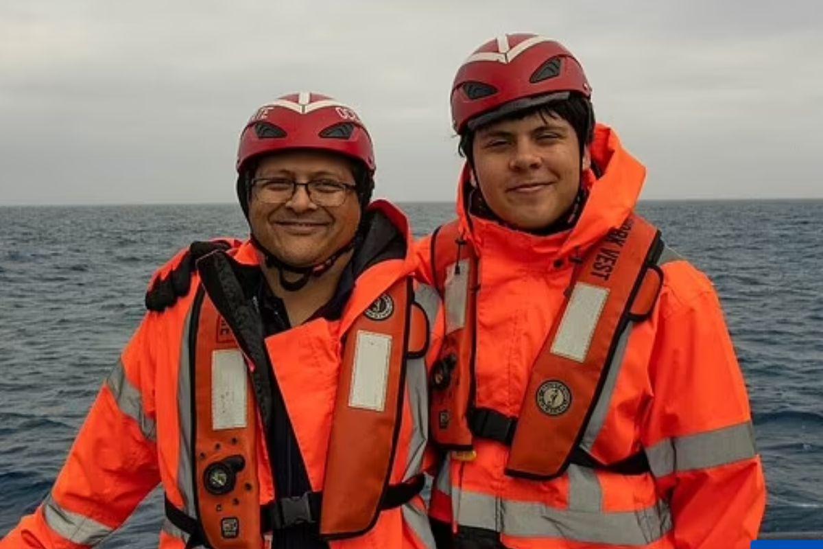 Última foto de pai e filho que foram juntos no submarino Titan que foi visitar os destroços do Titanic