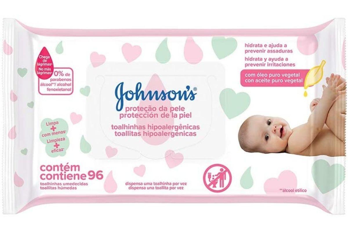 Lenço Umedecido Proteção Pele, da Johnson's