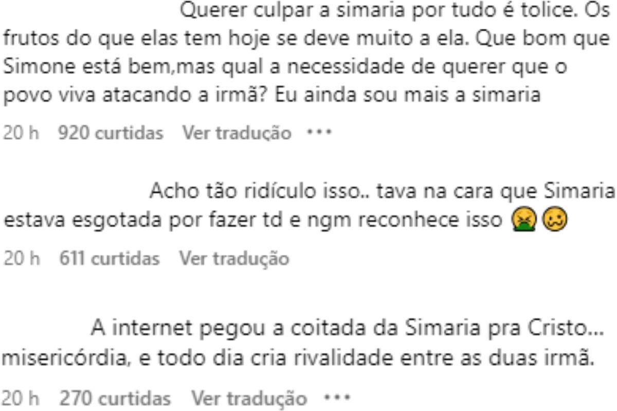 Simone e Simaria, separação Simone e Simaria, briga Simone e Simaria, Simone critica Simaria, polêmica Simone e Simaria