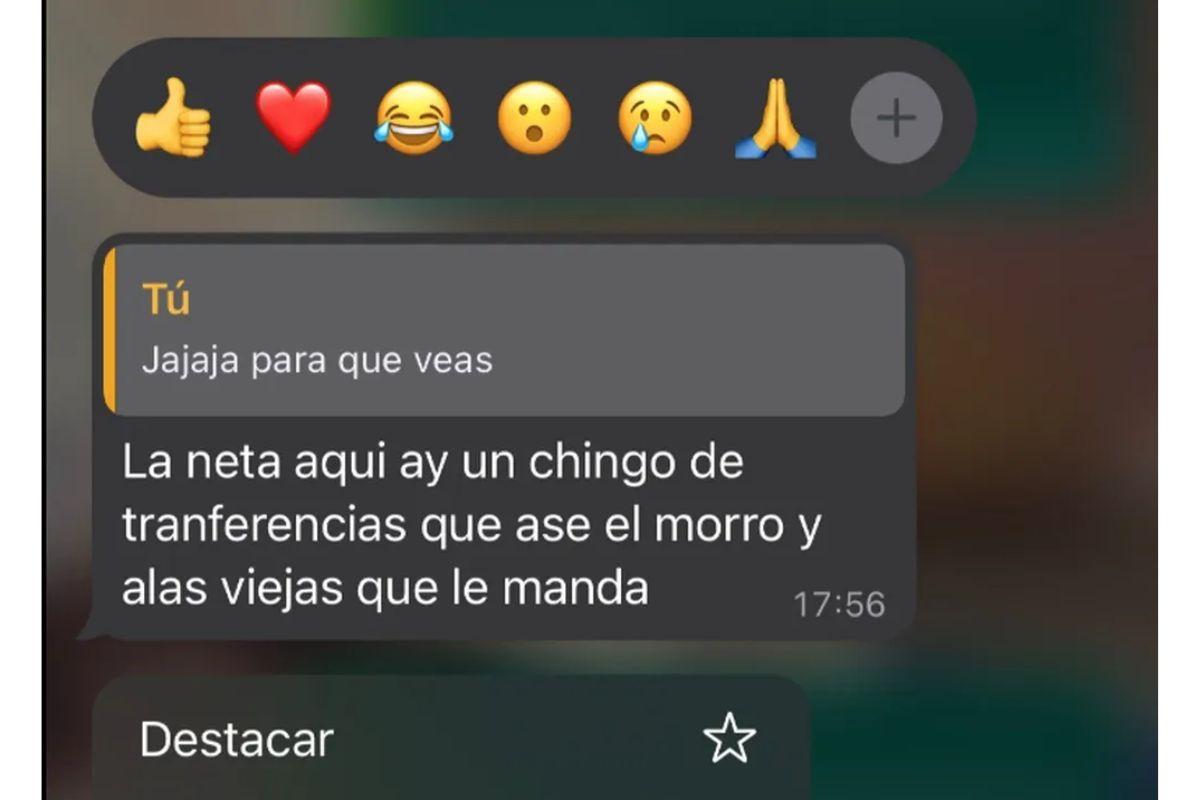 Ele expôs prints de outras conversas