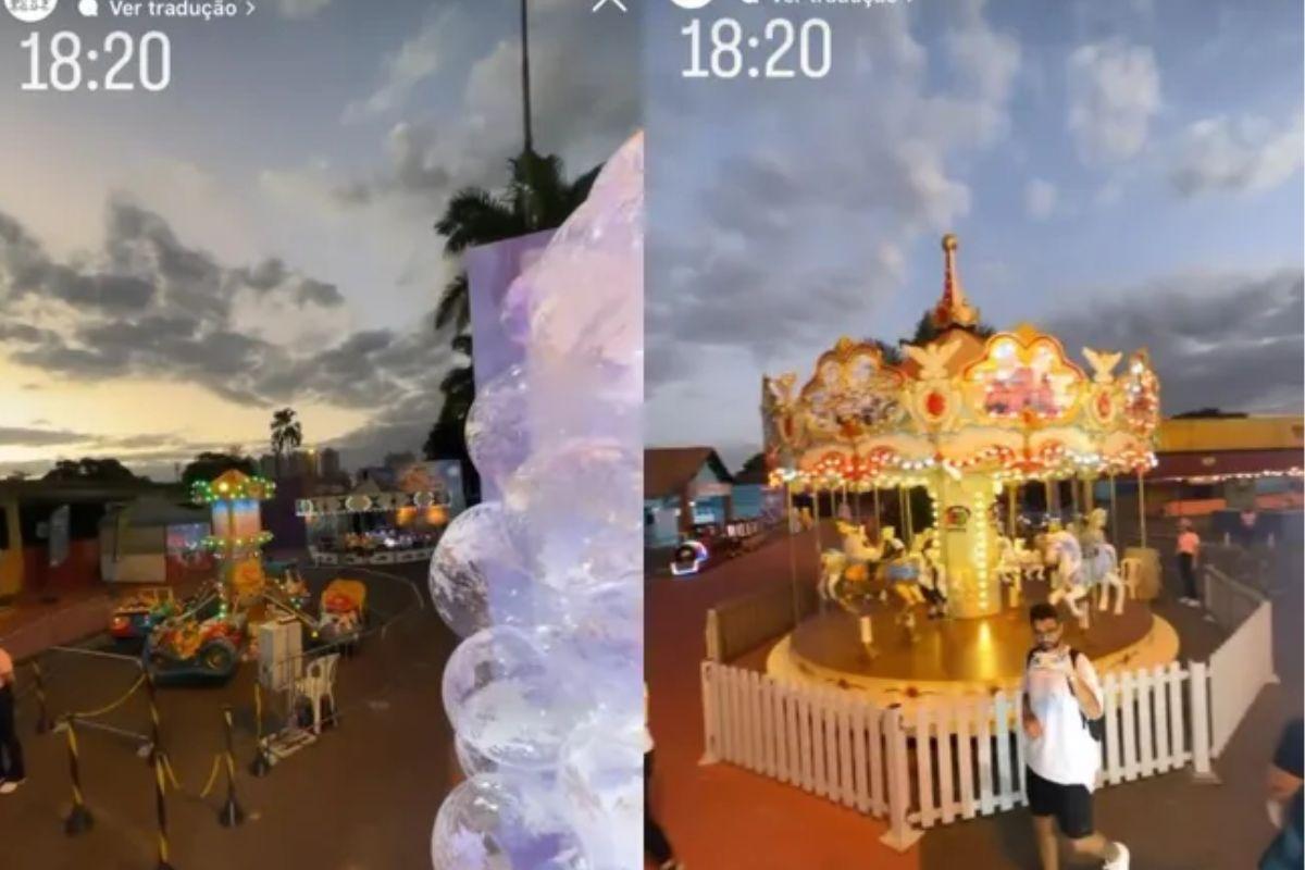 Virginia mostra festa da filha 