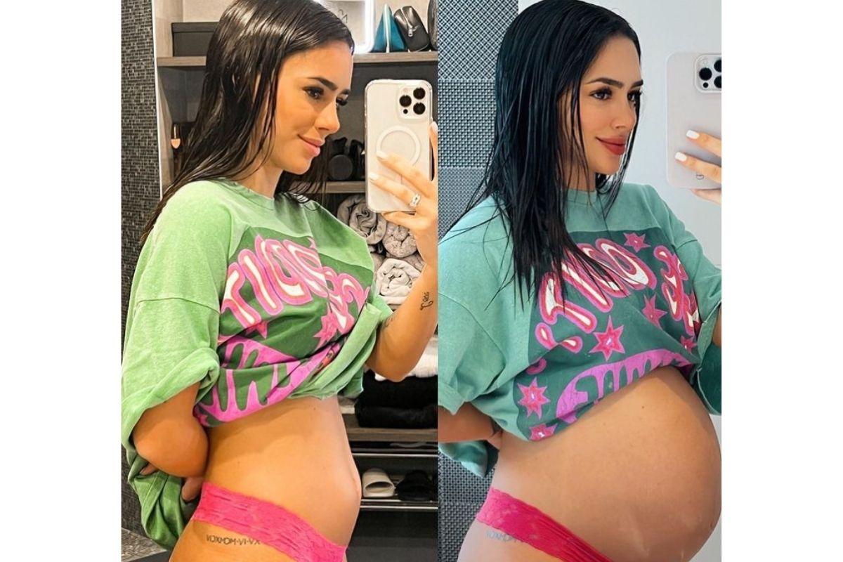 Bruna Biancardi antes e depois da barriga