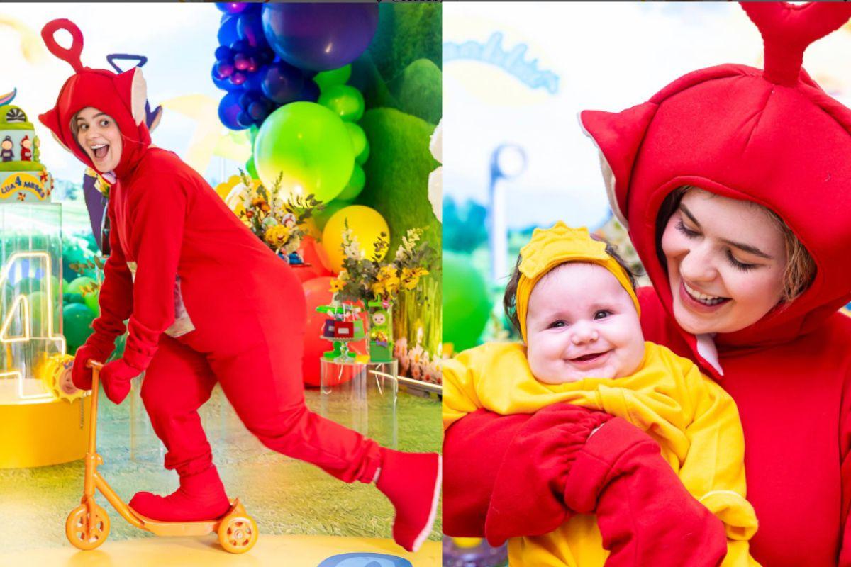 Viih Tube, Eliezer, mãe de Lua di Felice, filha Viih Tube, filha Eliezer, família Viih Tube, família Eliezer, festa Lua, festa filha Viih Tube, festa filha Eliezer, Viih Tube e Eliezer Teletubbies, Lua Sol Teletubbies
