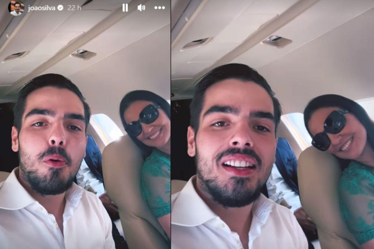 João Guilherme Silva com a mãe 