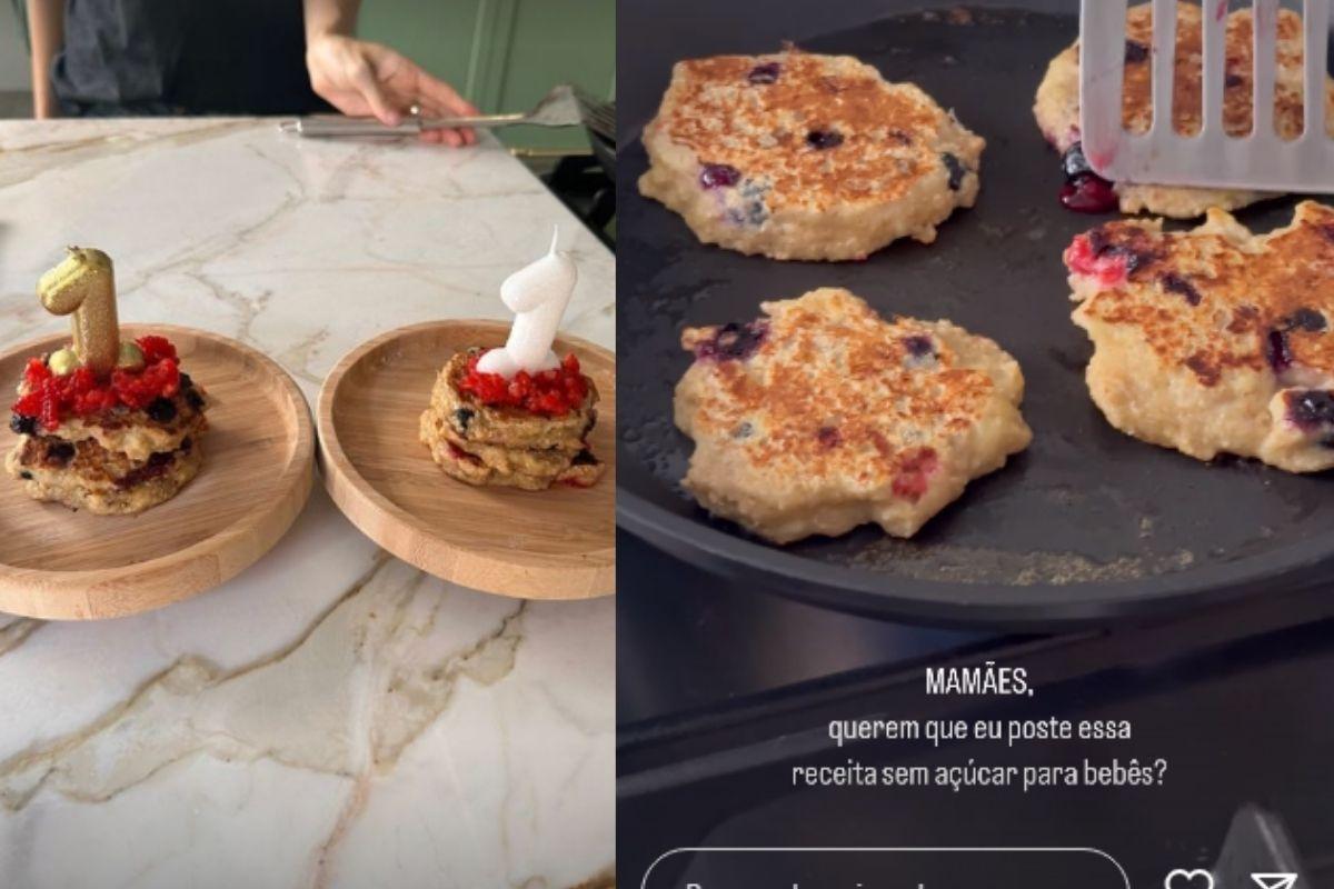 Isa Scherer fez o bolo dos filhos