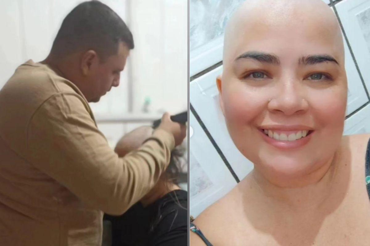 Heliana precisou raspar o cabelo