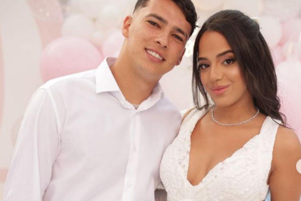 Mirella e Zinho no chá revelação da filha