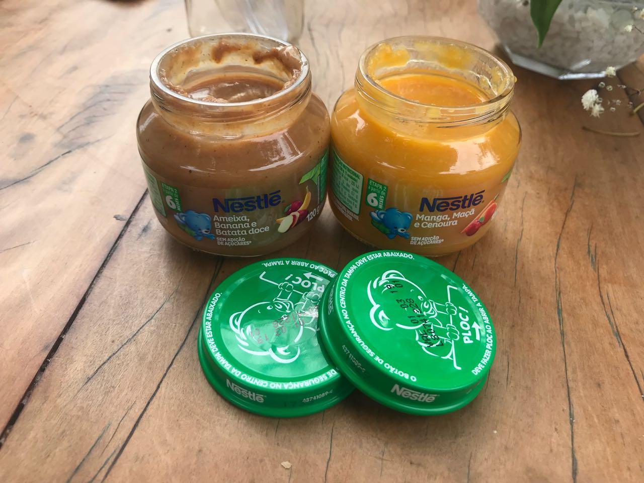 As papinhas doces da Nestlé: sem adição de açúcares ou conservantes (Foto: Jennifer Detlinger)