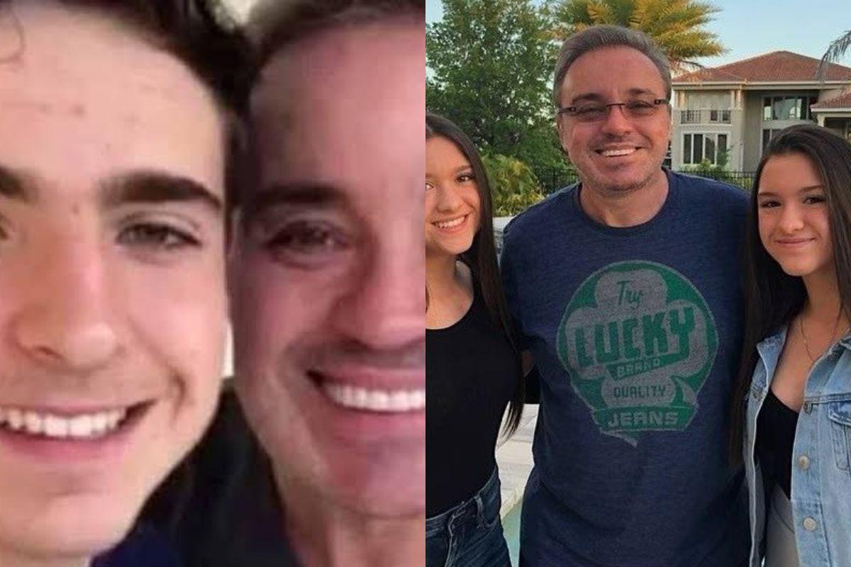 Montagem de Gugu com os filhos