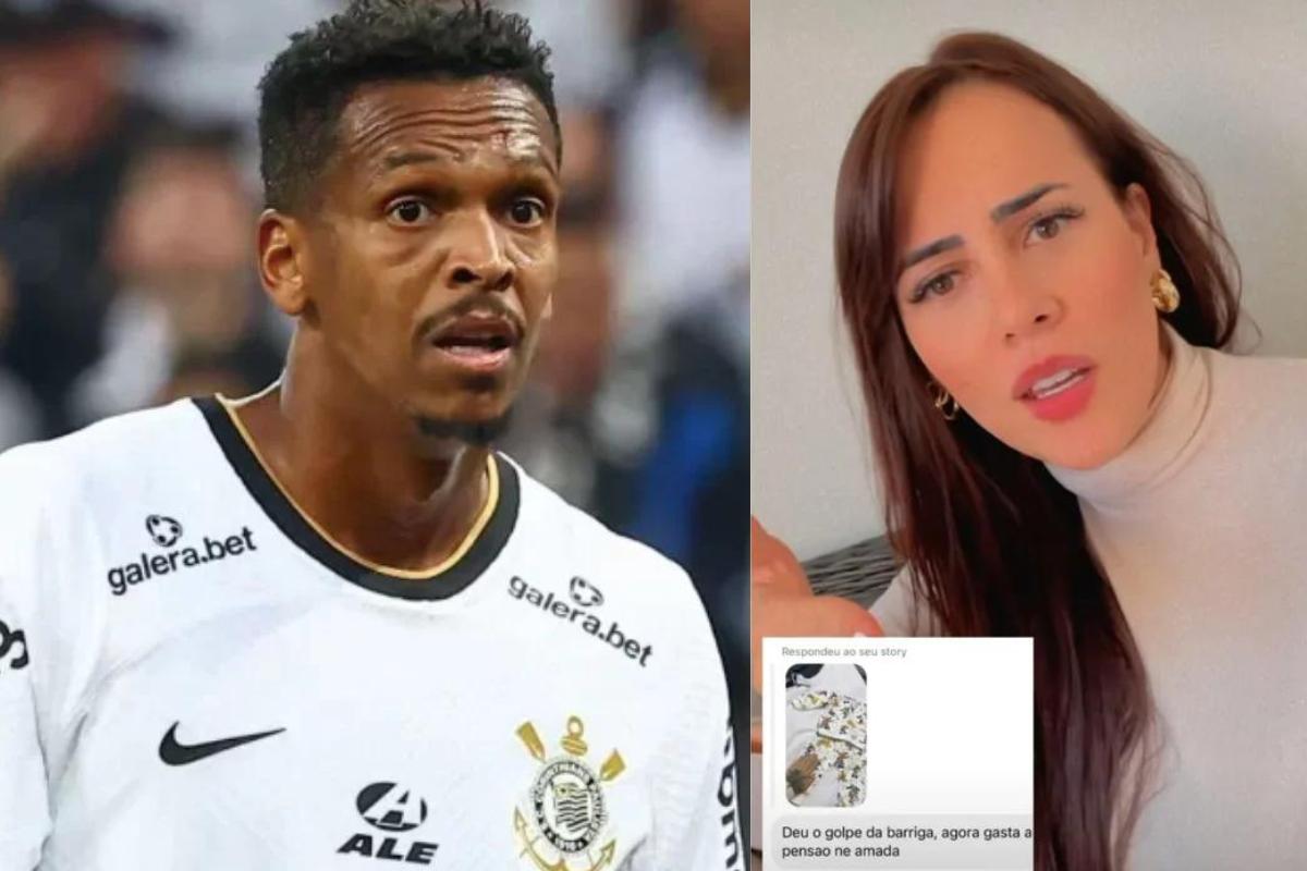 Jogador Jô á esquerda e Maiára Quiderolly á direita