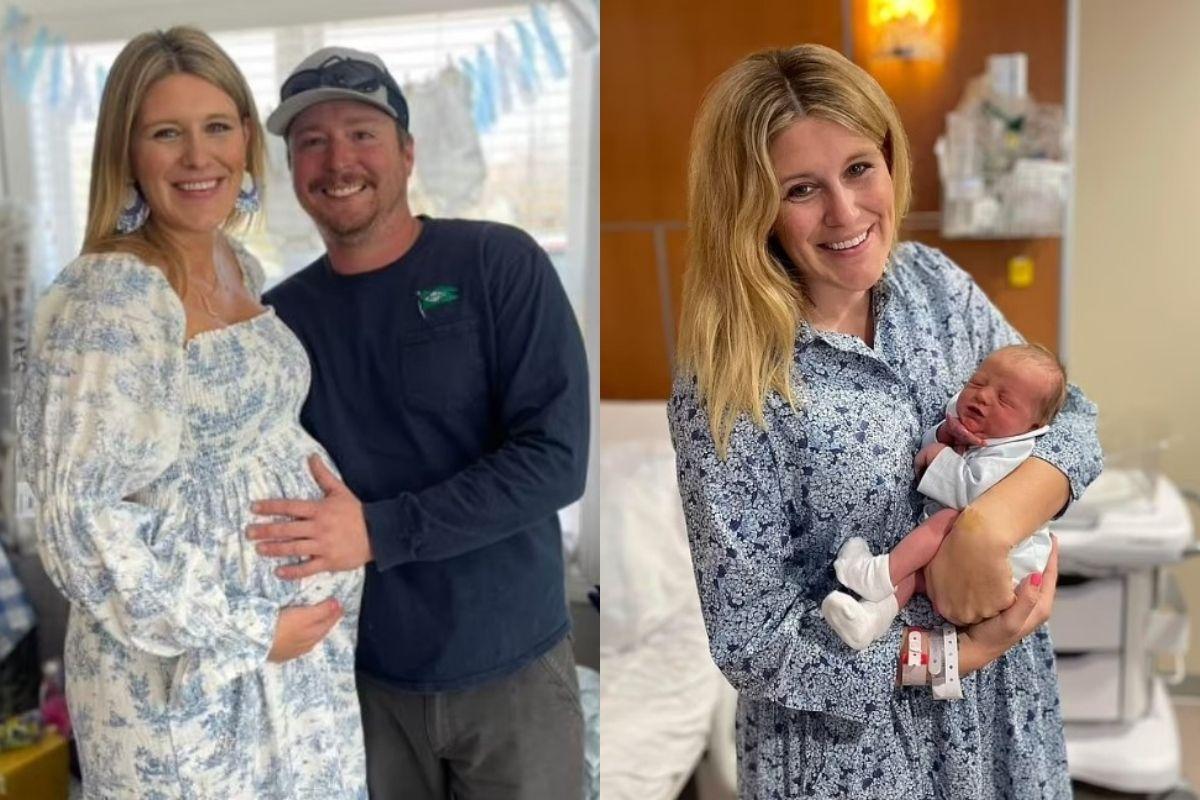 Felizmente o bebê nasceu saudável e bem