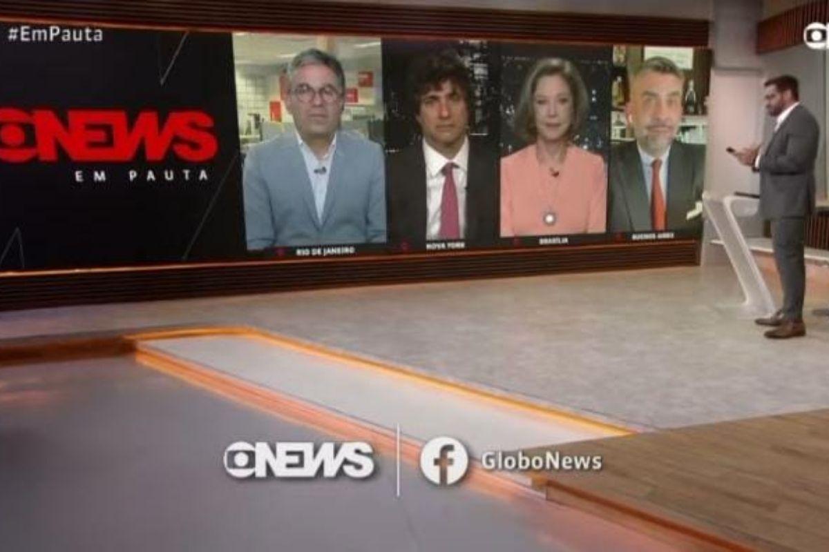 Momento do anúncio da notícia no programa ao vivo