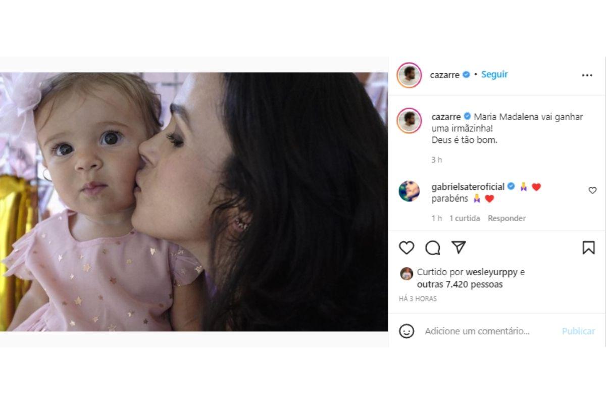 Leticia e Juliano Cazarré divulgam o sexo do bebê