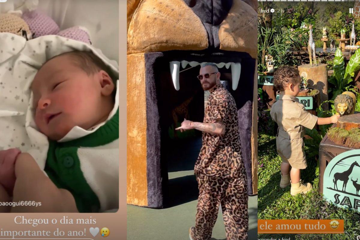 Fred comemora o 'dia mais importante do ano' na festa de 2 anos do filho