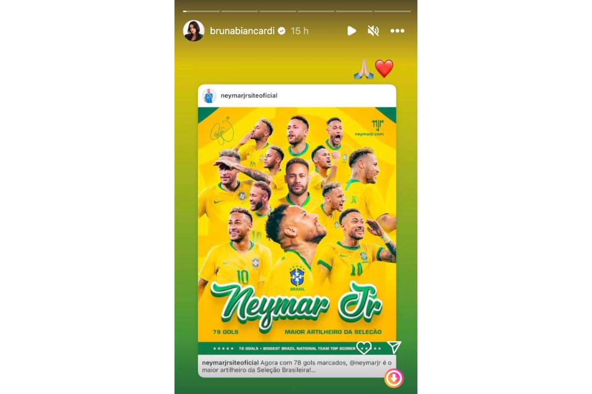 bruna biancardi faz homenagem para neymar